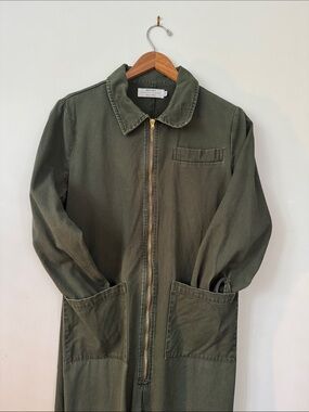 REDSKY Olive Green Zip-Front Jumpsuit